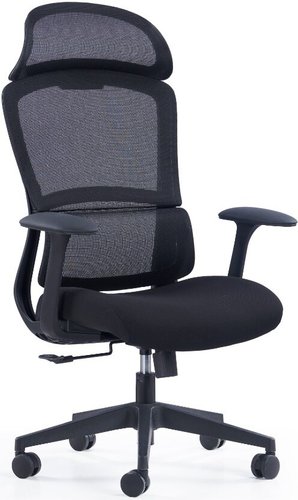 Офисное кресло SitZone CH-555A (сетка/ткань, черный)