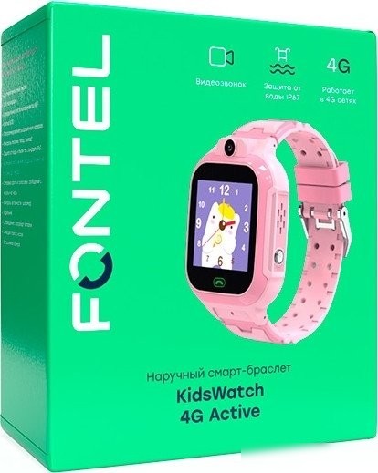 Детские умные часы Fontel Kidswatch 4G Active (розовый)