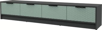 Тумба Интерлиния ТВ Концепт КТ-ТВ4-35 Техно (антрацит/мята)