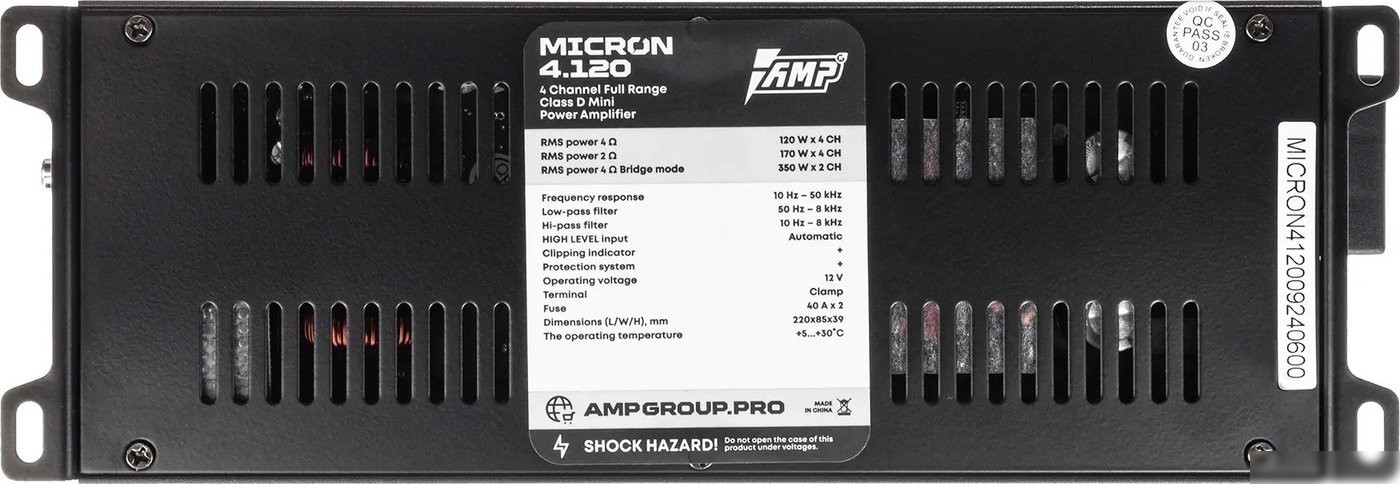 Автомобильный усилитель AMP Micron 4.120