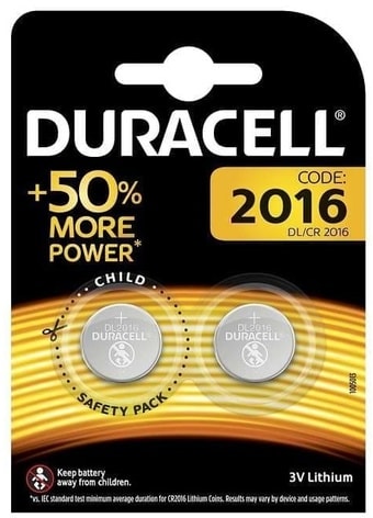 Батарейки DURACELL Lithium DL2016 2BP