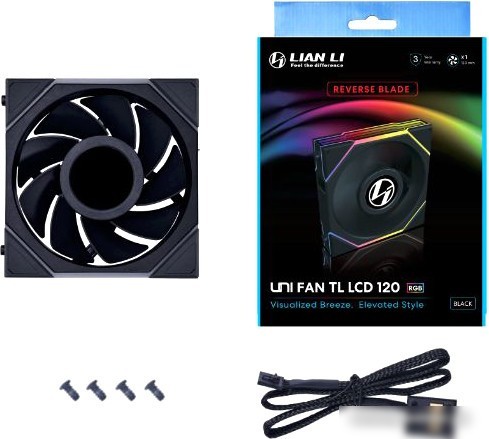 Вентилятор для корпуса Lian Li Uni Fan TL LCD 120 Reverse G99.12RTLLCD1B.R0