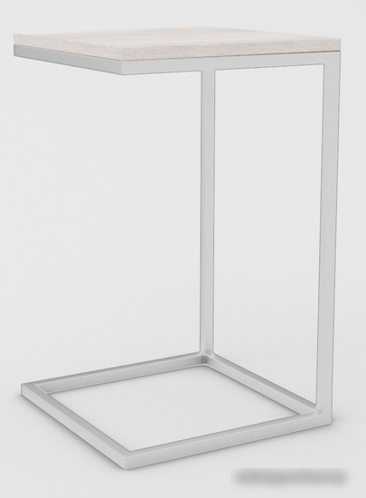 Приставной столик Hype Mebel Лайт 40x40 (белый/древесина белая) Приставной столик Hype Mebel Лайт 40x40 (белый/древесина белая)