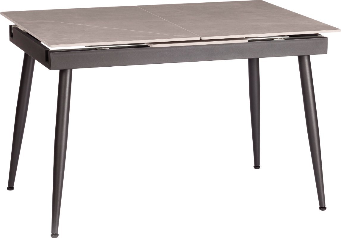 Кухонный стол TetChair Балморал 120+40x80x75 (серый/черный)