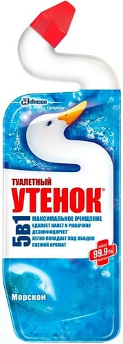 Средство для унитаза Туалетный Утенок 5 в 1 Морской 0.5 л