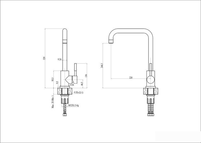 Смеситель Haiba HB71304-4 (нержавеющая сталь)