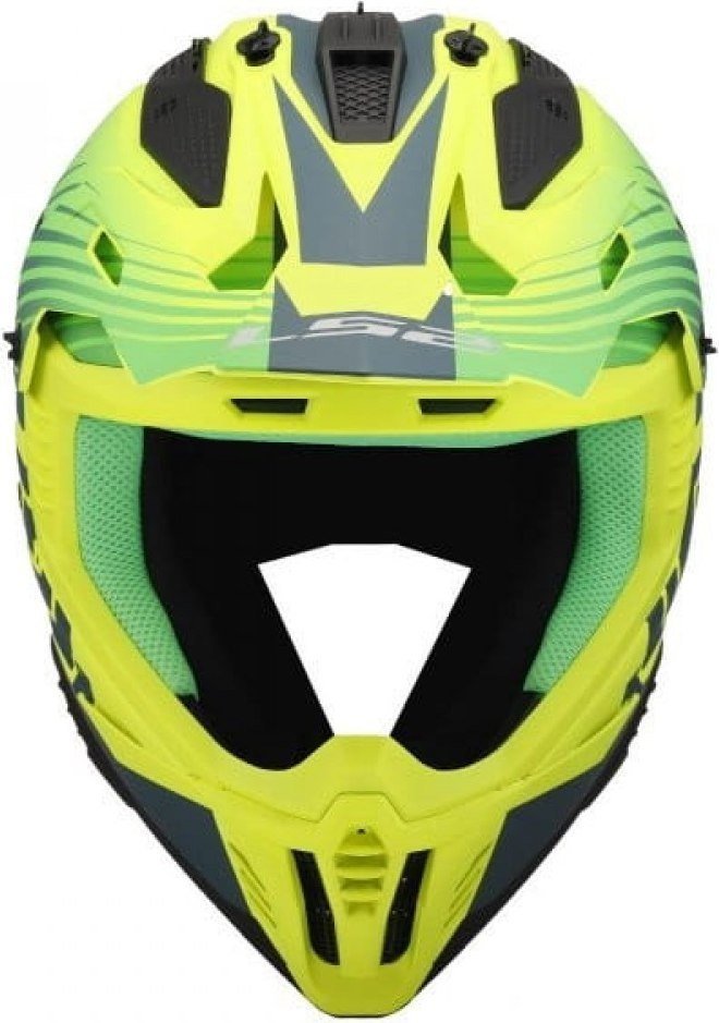 Мотошлем LS2 MX708 Fast II Duck (S, Green H-V Yellow)