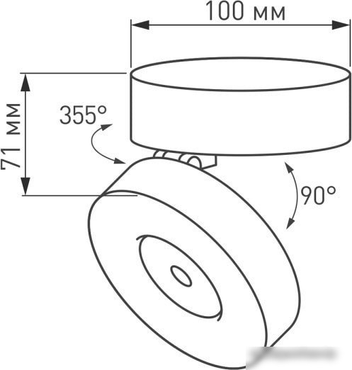 Спот Arlight SP-MONA-SURFACE-R100-12W Day4000 025442(1)