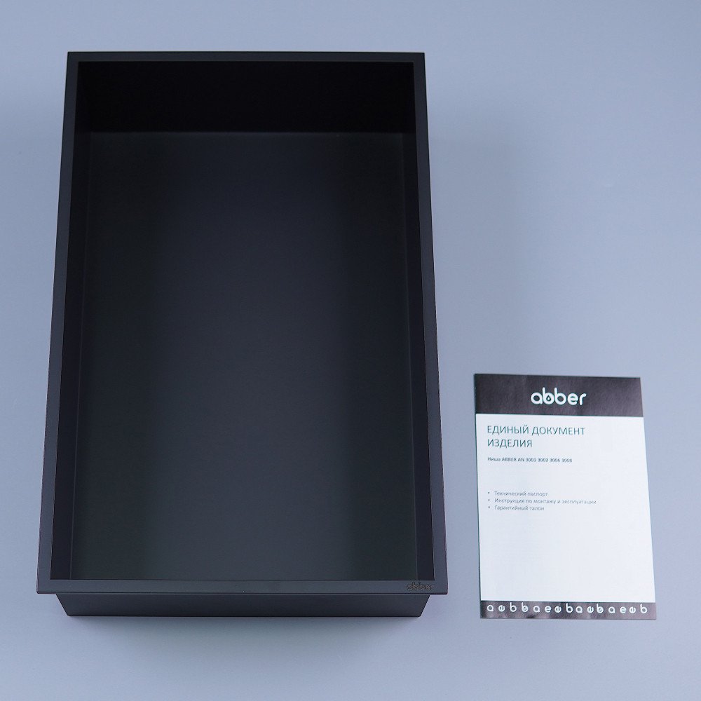 Abber Полка для ванной Nischen AN3001MB (черный матовый)
