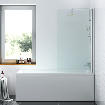 Стеклянная шторка для ванны Damixa Skyline DX35WBS-D080-140MT