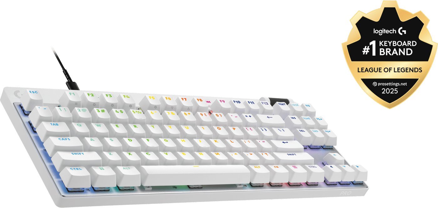 Клавиатура Logitech G Pro X TKL Rapid 920-013244 (белый, нет кириллицы)