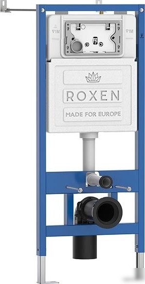 Унитаз подвесной Roxen Martin в комплекте с инсталляцией StounFix Dual Fresh 6 в 1 868486 (кнопка: золото глянцевая)