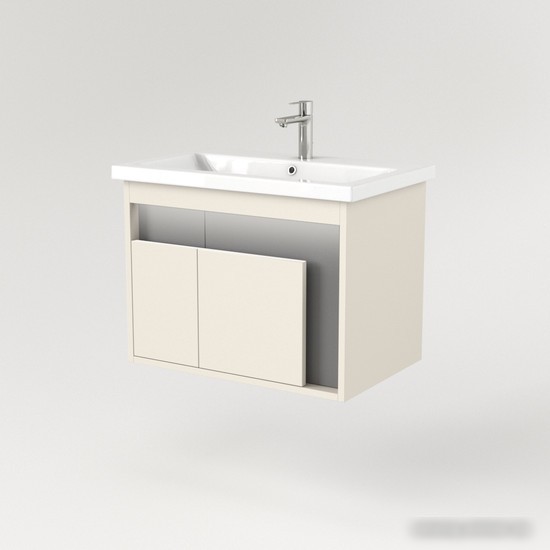 Дабер Тумба под умывальник 016 WeltWasser Deilbach 7517-70 Т16.7W.0.19_light (с подсветкой, бежевый/серый)