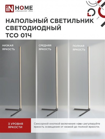 Торшер In Home ТСО 01Ч 12Вт RGB 4690612049212