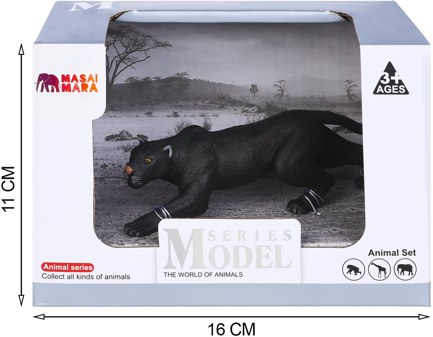 Фигурка Masai Mara Мир диких животных. Черная пантера на охоте MM211-102