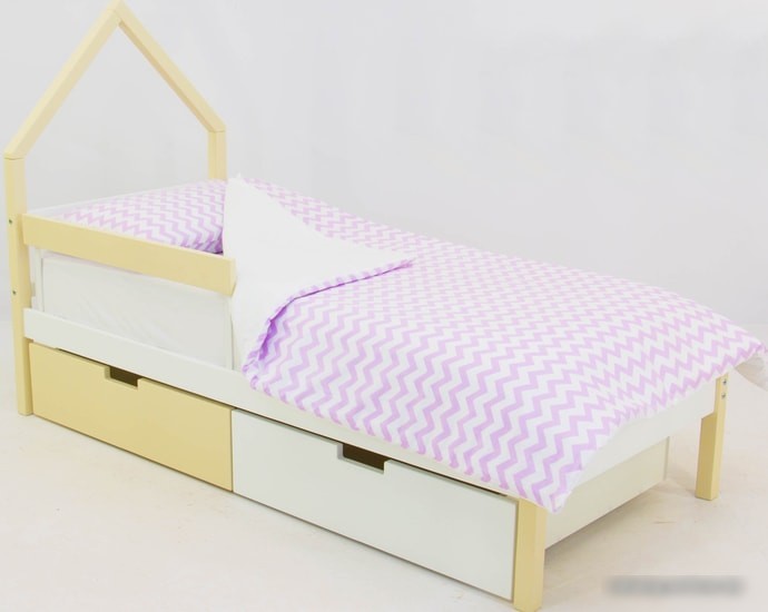 Кровать Бельмарко Skogen Classic 160x70 (бежевый/белый)