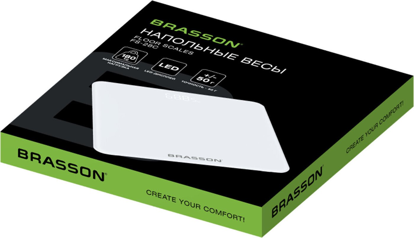 Напольные весы BRASSON FS-28С 458448 (белый)