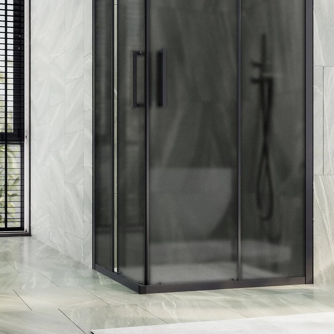 Душевой уголок MaybahGlass MGY-1331-6 (графит матовый стекло/черный)