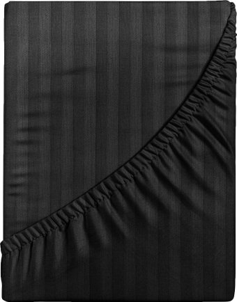 Постельное белье Verossa Stripe 140x200x20 730587 (Black, на резинке)
