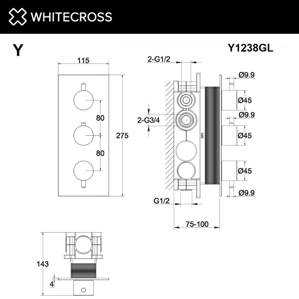 Смеситель Whitecross Y Y1238GL (золото)