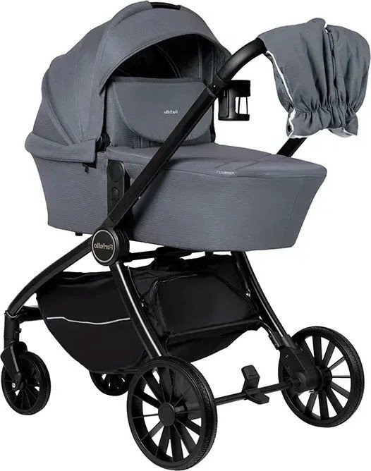 Универсальная коляска Farfello 2в1 Baby shell BS-12 (серый/черная рама)