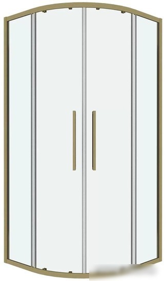 Душевой уголок Grossman Cosmo 90x90x195 301.K33.02.9090.32.00 (золото сатин/прозрачное стекло)