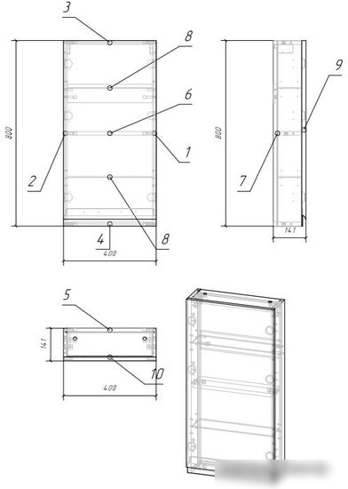 Cersanit Шкаф Moduo 40 SW-MOD40/WH