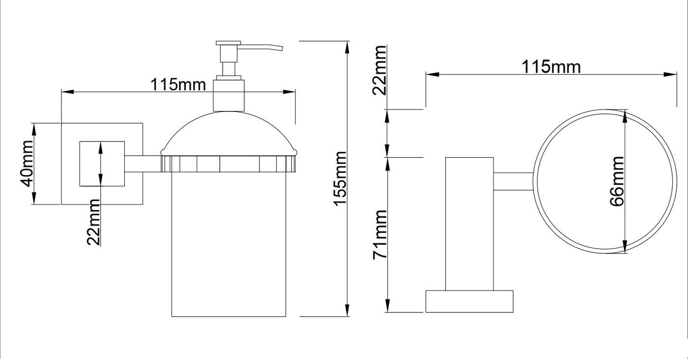 Дозатор для жидкого мыла Lauter 21SH6172 (Matt Black)
