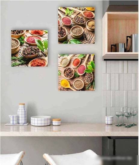 Картина на стекле Stamprint Cпеции в ложках 4 КТ012 (30x30)