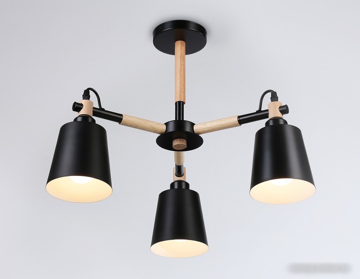 Люстра средней высоты Ambrella TR82206/3 BK/LWD