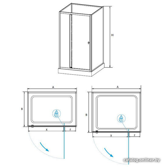 Душевая кабина RGW AN-207 411320792-95 90x120 (белый/прозрачно-матовое стекло)