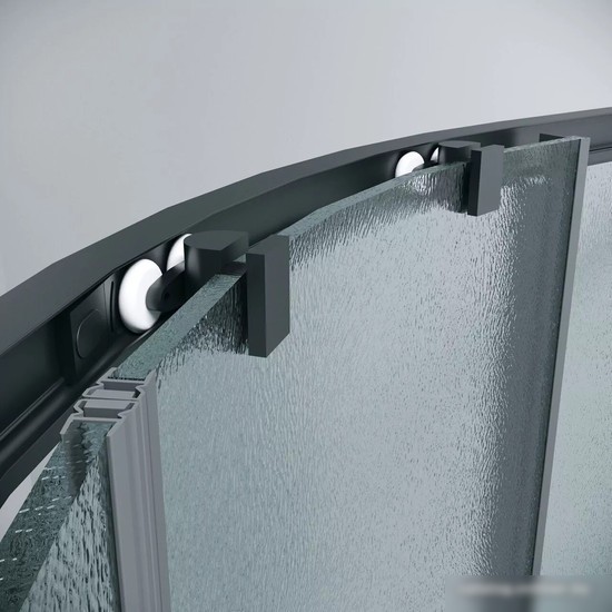 Душевой уголок Grossman Cosmo 80x80x195 301.K33.02.8080.21.02 (черный матовый/шиншилла стекло)
