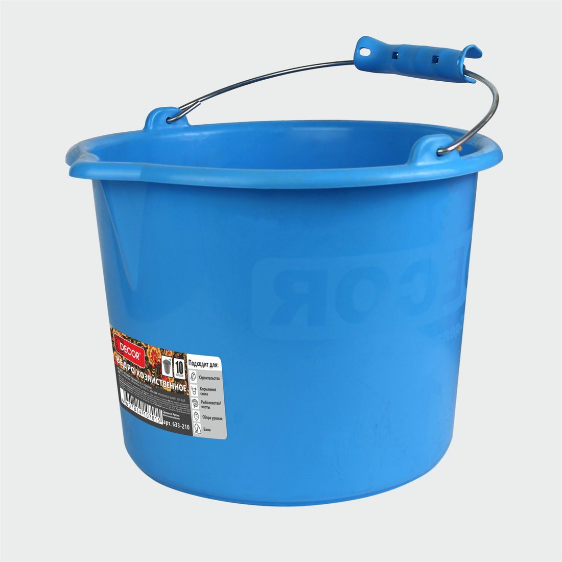 Ведро Decor 633-210 (10 л, голубой)