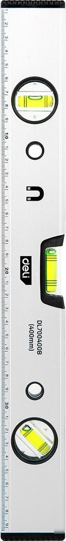 Уровень строительный Deli YS EDL700400B (400мм, магнит, алюминиевый сплав)