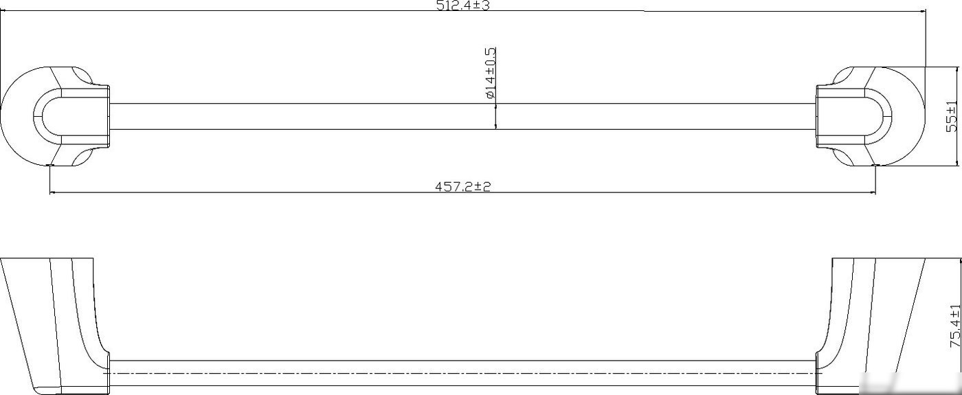 Держатель для полотенца Lauter 21TS3504 (Matt Black)