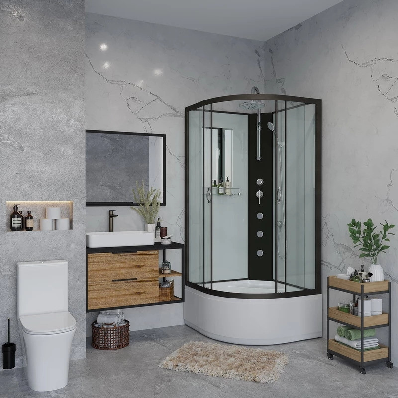 Душевая кабина Niagara Classic NG-6709-14BKTG 100x100x200 (прозрачное стекло/черный)