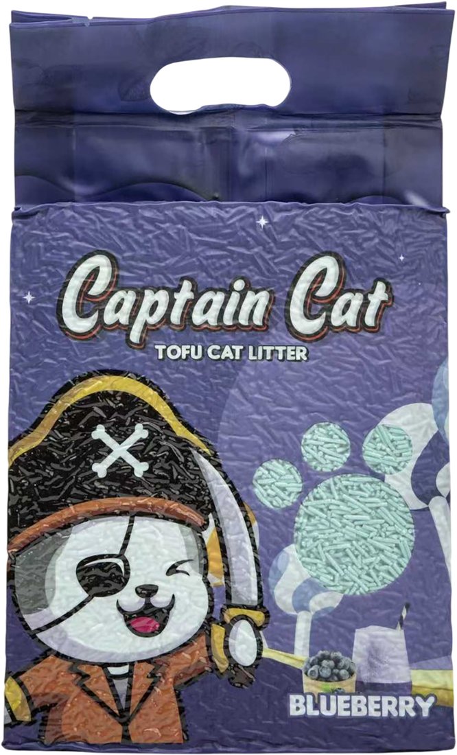Наполнитель для туалета Captain Cat Тофу Черника (7 л/2.5 кг)