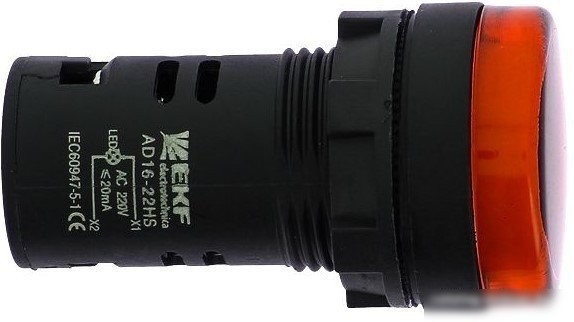 Лампа сигнальная EKF AD16-22HS LEDM-AD16-R (красный)