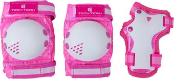 Комплект защиты Tech Team Safe Fit Kids 4.0 NN013879 (L, розовый)