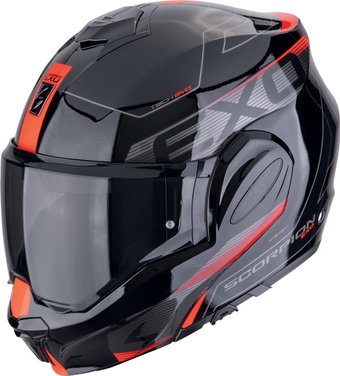 Мотошлем Scorpion Exo Exo-Tech Evo Traveller (р. XL, черный/красный)