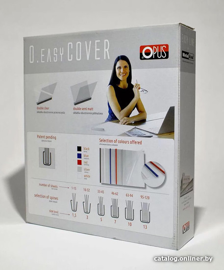 Картонная обложка для переплета OPUS EasyCover A4 10 мм EASYCOVERA4DC10BIA30 (30 шт, прозрачный белый)