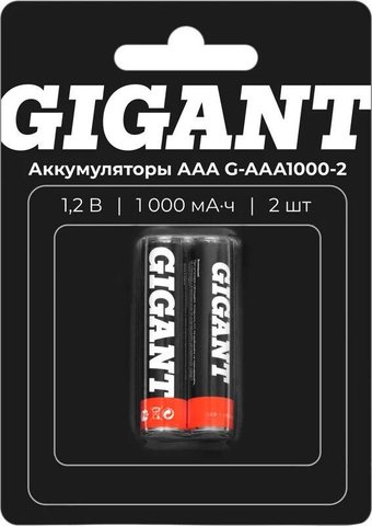 Аккумулятор Gigant ААA 1000 мАч (2 шт)