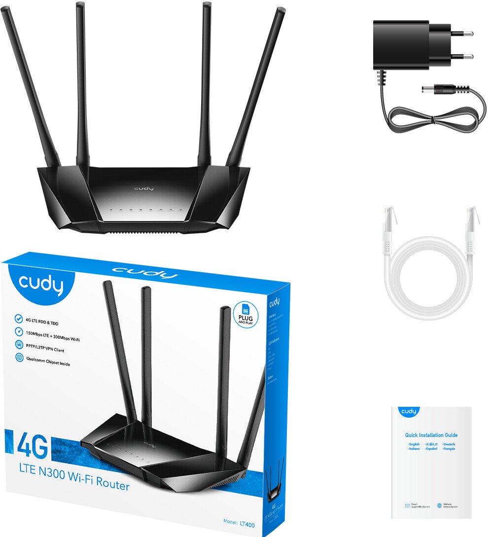 4G Wi-Fi роутер Cudy LT400 3.0