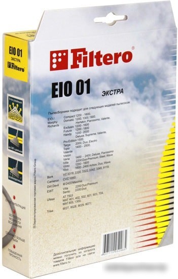 Одноразовый мешок Filtero EIO 01 Экстра