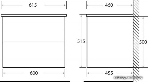 BelBagno Тумба под умывальник Etna-600-2C-SO-RN-P (rovere nature)