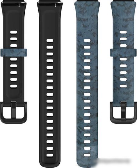Ремешок Rumi силиконовый для Huawei Band 7 (пиксельный камуфляж)