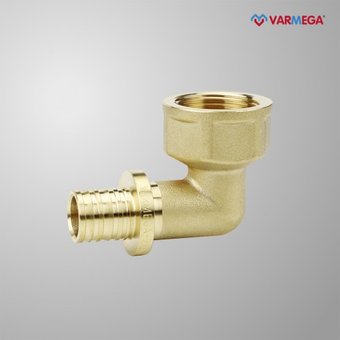 Фитинг Varmega Угол с внутренней резьбой Slide-fit 16x1/2", аксиальный VM51511