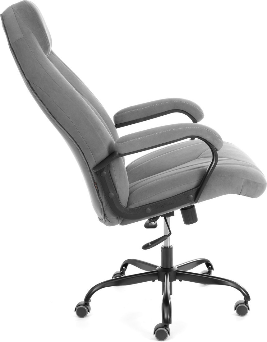 Офисное кресло TetChair Boss metalBL (велюр, серый, 29)