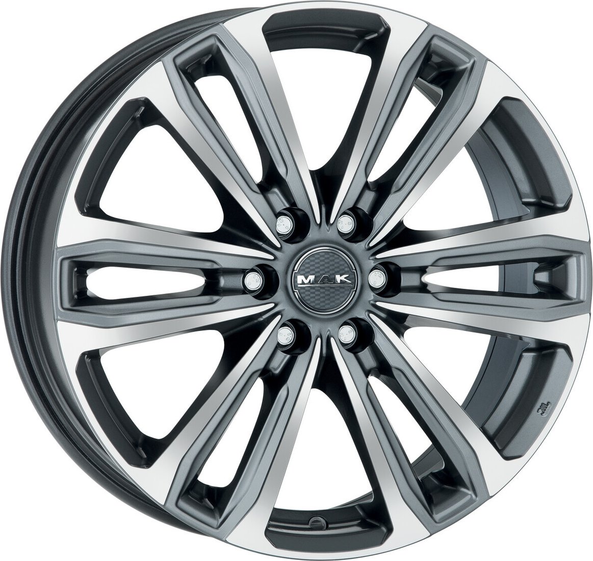 Литые диски MAK Safari 6 18x8" 6x130мм DIA 84.1мм ET 53мм Gun Met-Mirror Face