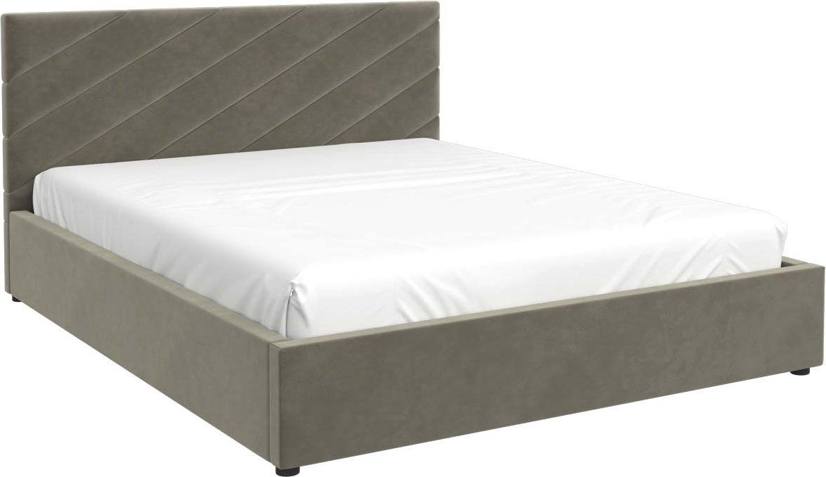 Кровать Bravo Мебель Юта 160x200 без ПМ Стандарт 2 вариант (серый)
